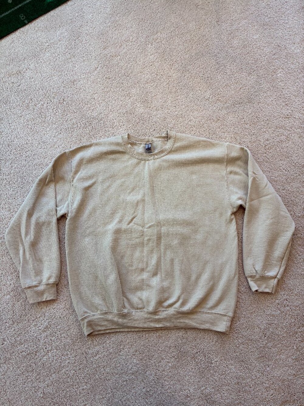 Unisex Gildan Beige/LIght Brown Fleece-like Long-Sleeve Sweatshirt Top